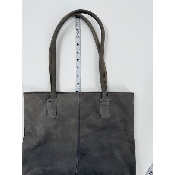 Hobo International Leather Tote Bag Soft Gray Spacious Interior - Picture 10 of 16